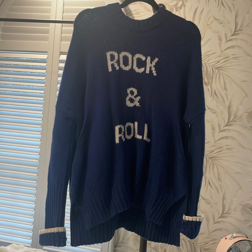 Zadig & Voltaire blue rock & roll sweater Medium